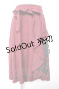 axes femme / リボン付フリルスカート M ワイン Y-26-01-18-106-AX-SK-SZ-ZS