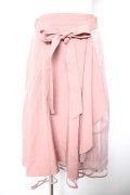 axes femme / パイピングチュールフリルスカート M ピンク Y-26-01-18-110-AX-SK-SZ-ZY