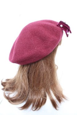 画像4: m petit by misako / AMリボンBベレー  濃赤 Y-26-01-18-013-LO-AC-SZ-ZY