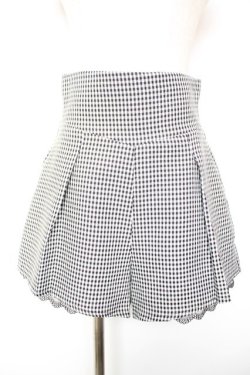 画像1: Bubbles / ハイウエストフリルパンツ S 白×黒 Y-26-01-18-113-CA-PA-SZ-ZY