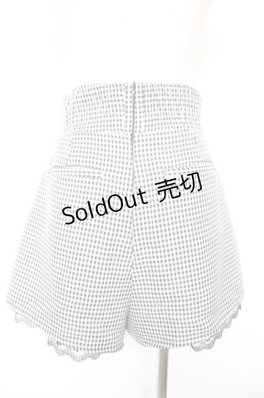 画像2: Bubbles / ハイウエストフリルパンツ S 白×黒 Y-26-01-18-113-CA-PA-SZ-ZS (2)