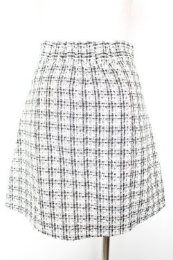 画像2: An MILLE / ツイードパールスカート  白×黒 Y-26-01-18-115-EL-SK-SZ-ZY