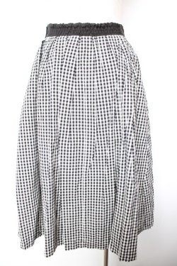 画像2: F i.n.t / ベルト切替ギンガムチェックタックスカート F 黒 Y-26-01-18-116-CA-SK-SZ-ZY