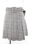 Bubbles / ベルト付きプリーツスカート S グレーチェック Y-26-01-18-120-CA-SK-SZ-ZY