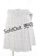 Bubbles / ベルト付きプリーツスカート S グレーチェック Y-26-01-18-120-CA-SK-SZ-ZY