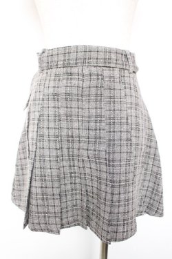 画像2: Bubbles / ベルト付きプリーツスカート S グレーチェック Y-26-01-18-120-CA-SK-SZ-ZY