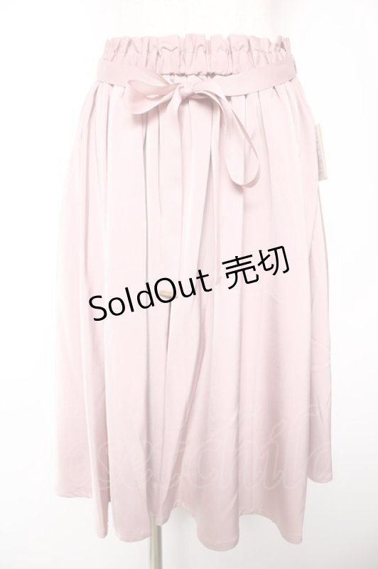 画像1: F&A / サテンギャザースカート F ピンク Y-26-01-18-124-LO-SK-SZ-ZI (1)