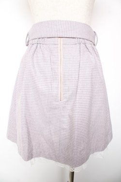 画像2: Ank Rouge / 裾レースチェックプリーツスカート M ピンク Y-26-01-18-126-CA-SK-SZ-ZY