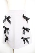 Ank Rouge / リボン使いスカート  グレー Y-26-01-18-133-CA-SK-SZ-ZY