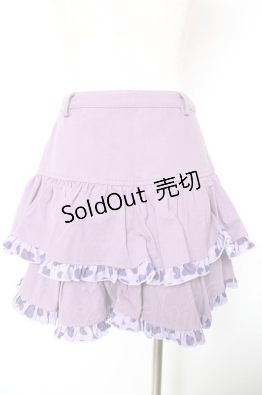 画像2: To Alice / デニムフリルスカート  パープル Y-26-01-18-134-LO-SK-SZ-ZI (2)