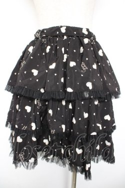 画像2: metamorphose / Heart Print　スカート  黒 Y-26-01-18-137-ME-SK-SZ-ZY