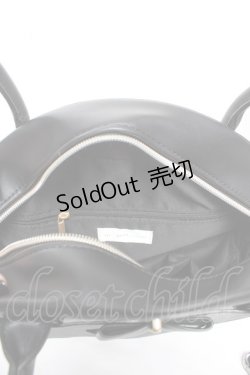 画像3: ｍ petit by misako / AMサークルリボントートバッグ  中黒 Y-26-01-18-017-LO-BG-SZ-ZY