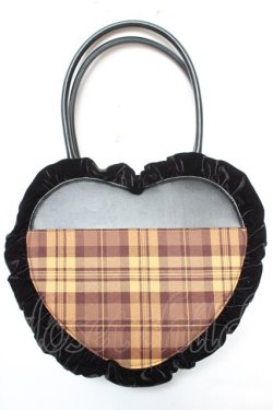 画像2: axes femme kawaii / タータンチェックハートバッグ  イエロー Y-26-01-18-018-AX-BG-SZ-ZY