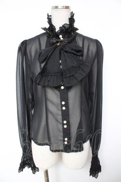 画像1: BABY, THE STARS SHINE BRIGHT / Quintetブラウス  黒 Y-26-01-18-024-BA-BL-SZ-ZY