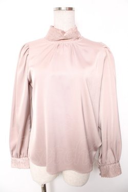 画像1: an another angelus / カットワーク刺繍スタンドカラーブラウス F ピンク Y-26-01-18-025-CA-BL-SZ-ZY