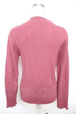 画像2: axes femme / バラボトルネックニットプルオーバー M ピンク Y-26-01-18-029-AX-TO-SZ-ZY
