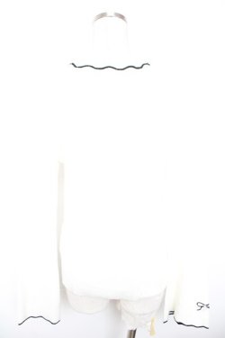 画像2: axes femme / リボン刺繍配色フレアニット F 白 Y-26-01-18-031-AX-TO-SZ-ZY