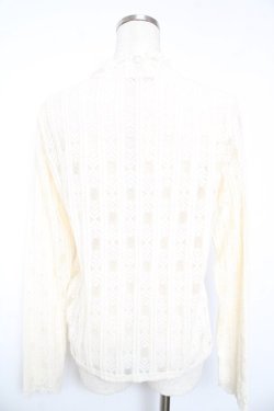 画像2: axes femme / 起毛ストライプリーフ柄プルオーバー F 生成り Y-26-01-18-037-AX-TO-SZ-ZY