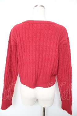 画像2: F i.n.t / ハート釦ケーブルニットカーディガン F レッド Y-26-01-18-039-CA-TO-SZ-ZY