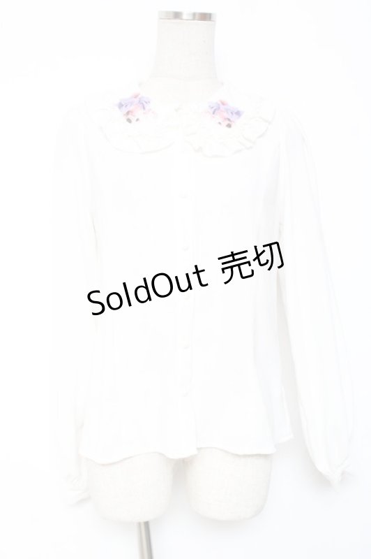 画像1: TRAVAS TOKYO / レディーズブラウス /Frill Collar Blouse F ホワイト Y-26-01-20-032-PU-BL-SZ-ZI (1)