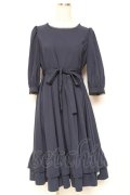 Sheglit / "Harriet"パフワンピース M ネイビー Y-26-01-20-033-EL-OP-SZ-ZI