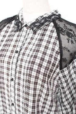 画像3: axes femme POETIQUE / 肩レースデザインパフ袖ブラウス  黒 Y-26-01-20-004-AX-TO-SZ-ZY