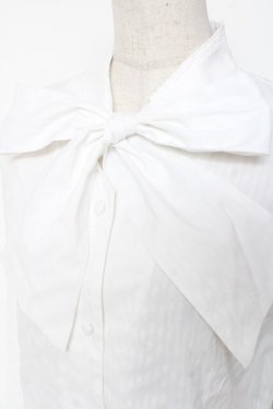 画像4: MIHO MATSUDA / ボウタインスタンドカラーブラウス L ホワイト Y-26-01-20-036-GO-BL-SZ-ZY