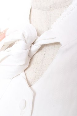 画像5: MIHO MATSUDA / ボウタインスタンドカラーブラウス L ホワイト Y-26-01-20-036-GO-BL-SZ-ZY