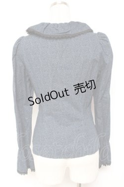 画像2: Moi-meme-Moitie / 小花柄アシンメトリーフリルブラウス 2 ブルー Y-26-01-20-038-MO-BL-SZ-ZY