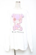 NieR Clothing / ちゃむちゃむスウェット 2XL 白 Y-26-01-20-050-PU-BL-AS-ZI
