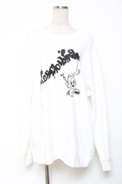 画像1: NieR Clothing / プリントスウェット  白 Y-26-01-20-053-PU-TO-AS-ZY