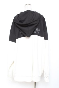 画像2: LISTEN FLAVOR / ヘヴンリージャージパーカー  黒×白 Y-26-01-20-054-PU-TO-SZ-ZY