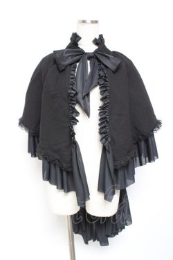 画像1: MARBLE / フィッシュテールマント  黒 Y-26-01-20-056-GO-TO-SZ-ZY