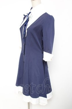 画像2: ATELIER BOZ / キャロルワンピースネオ  ブルー×ホワイト Y-26-01-20-057-EL-OP-SZ-ZY