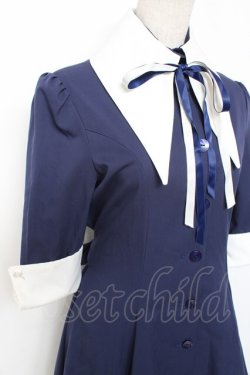 画像4: ATELIER BOZ / キャロルワンピースネオ  ブルー×ホワイト Y-26-01-20-057-EL-OP-SZ-ZY