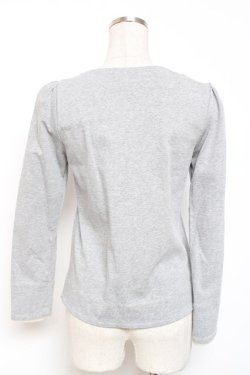 画像2: franche lippee black / 肩リボンプルオーバー M グレー Y-26-01-20-007-LO-TO-SZ-ZY