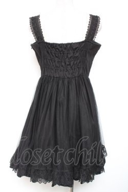 画像3: Vallee lys / アゲラタムチュールジャンパースカート  黒 Y-26-01-20-061-GO-OP-SZ-ZY