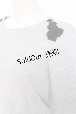 画像3: franche lippee black / 肩リボンプルオーバー M グレー Y-26-01-20-007-LO-TO-SZ-ZI