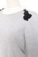 画像3: franche lippee black / 肩リボンプルオーバー M グレー Y-26-01-20-007-LO-TO-SZ-ZY (3)