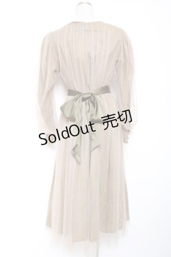 画像2: Vallee lys / ソフトチュールブラウスワンピース  カーキ Y-26-01-20-063-GO-OP-SZ-ZI