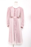 Vallee lys / ソフトチュールブラウスワンピース  ピンク Y-26-01-20-064-GO-OP-SZ-ZI