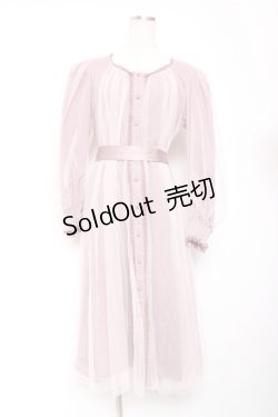 画像1: Vallee lys / ソフトチュールブラウスワンピース  ピンク Y-26-01-20-064-GO-OP-SZ-ZI