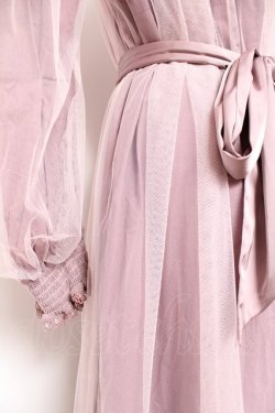 画像3: Vallee lys / ソフトチュールブラウスワンピース  ピンク Y-26-01-20-064-GO-OP-SZ-ZY