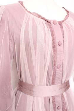 画像4: Vallee lys / ソフトチュールブラウスワンピース  ピンク Y-26-01-20-064-GO-OP-SZ-ZY
