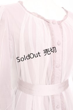 画像4: Vallee lys / ソフトチュールブラウスワンピース  ピンク Y-26-01-20-064-GO-OP-SZ-ZI
