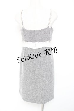 画像2: evelyn / パールショルダーワンピース  グレー Y-26-01-20-065-LO-OP-SZ-ZS