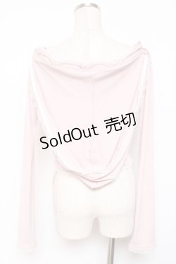 画像2: lilLilly / オフショルレースフーディトップス F ピンク Y-26-01-20-008-LO-TO-SZ-ZS
