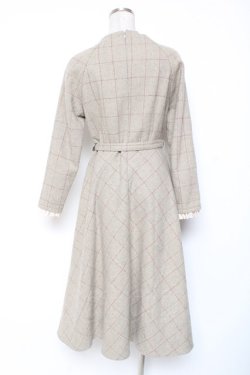 画像2: an another angelus / スイートハートネックラインチェックワンピース F ベージュ Y-26-01-20-072-CA-OP-SZ-ZY