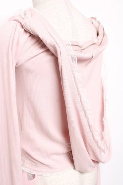 画像3: lilLilly / オフショルレースフーディトップス F ピンク Y-26-01-20-008-LO-TO-SZ-ZY