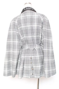 画像3: axes femme / パイピングケープコート M 黒 Y-26-01-20-074-AX-CO-SZ-ZY